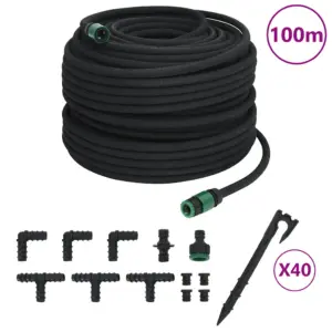 Poorsest kummist tilkkastmisvoolik aeda, must, 100 m, 0,6" (16 mm)