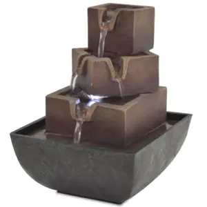 Toapurskkaev LED-valgustusega, polüvaigust, 13,5 x 13,5 x 17,5 cm