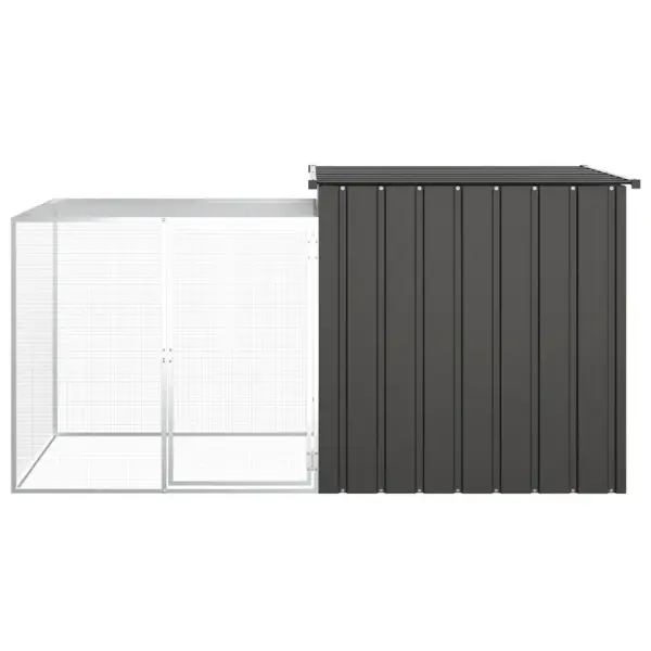 Kanakuut ja väliaedik tsingitud terasest, antratsiithall, 200 x 91 x 100 cm – 3