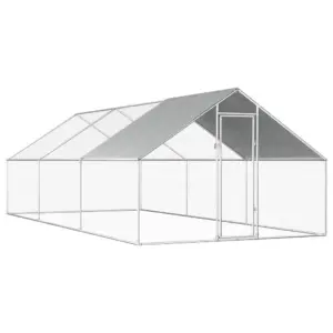 Kanapuur tsingitud terasest raamiga, halli PE-katusega, 2,75 x 6 x 1,92 m