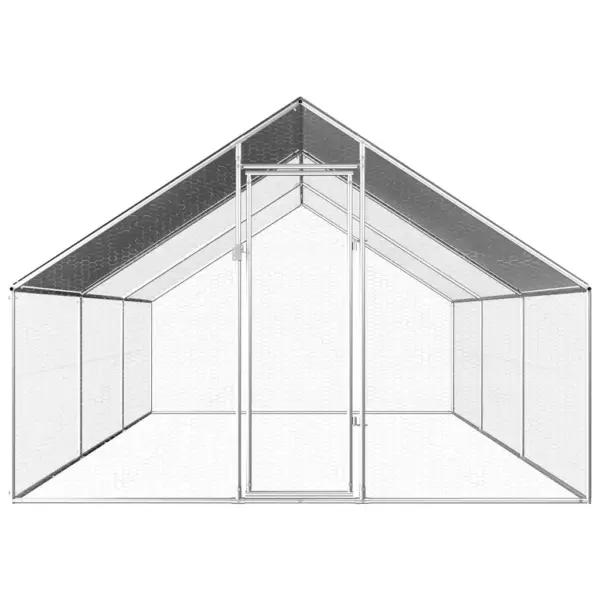 Kanapuur tsingitud terasest raamiga, halli PE-katusega, 2,75 x 6 x 1,92 m – 2