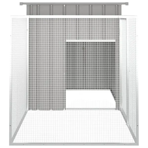 Tsingitud terasest kanapuur majaga, hall, 200 x 91 x 100 cm – 4