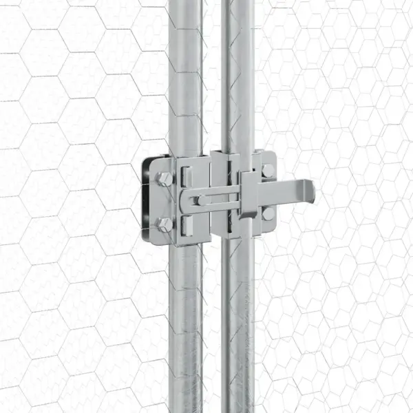 Kanapuur õueaeda lukustatava uksega, hõbedane tsingitud teras, 200 x 105 x 182 cm – 9