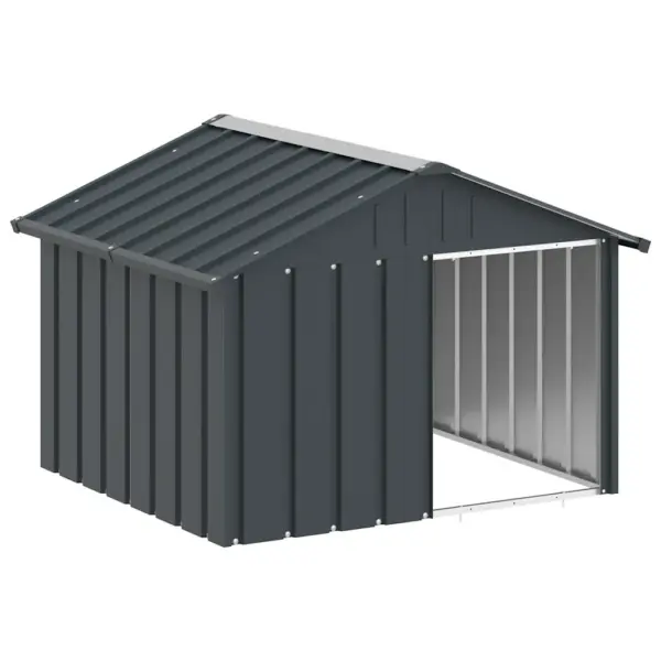 Tsingitud terasest koerakuut katusega, antratsiithall, 116,5 x 103 x 81,5 cm – 2