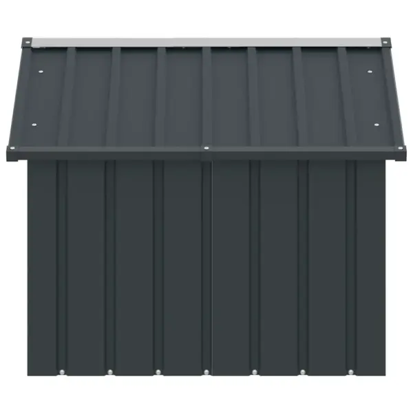 Tsingitud terasest koerakuut katusega, antratsiithall, 116,5 x 103 x 81,5 cm – 6