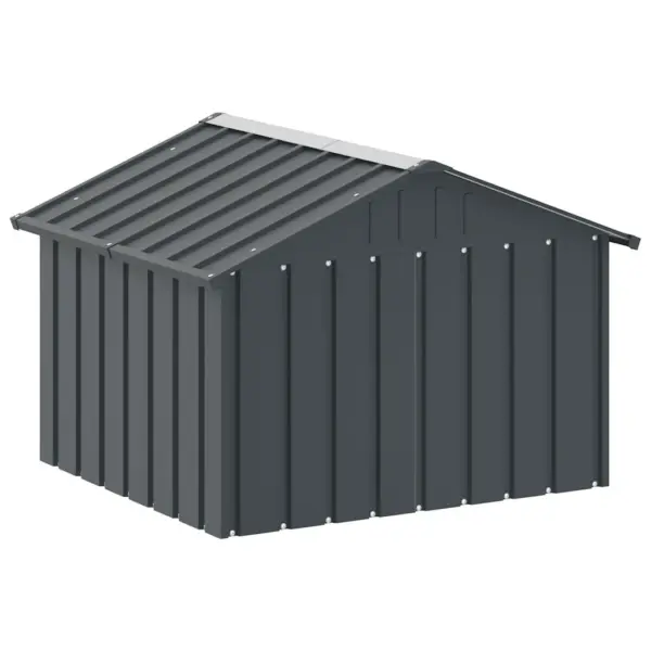 Tsingitud terasest koerakuut katusega, antratsiithall, 116,5 x 103 x 81,5 cm – 7