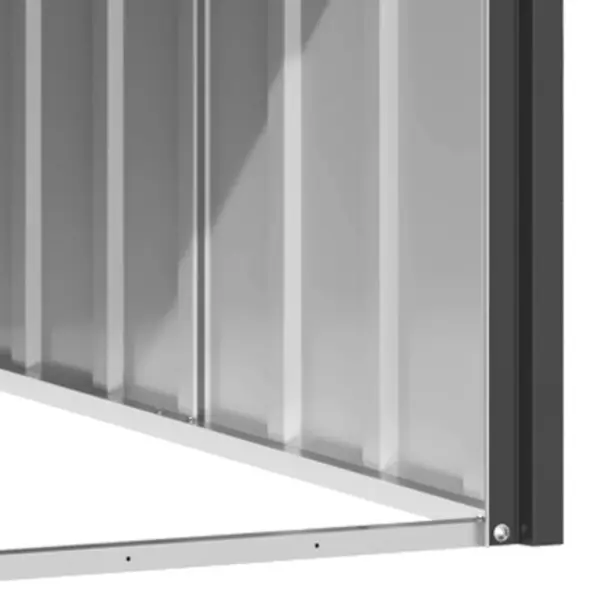 Tsingitud terasest koerakuut katusega, antratsiithall, 116,5 x 103 x 81,5 cm – 8