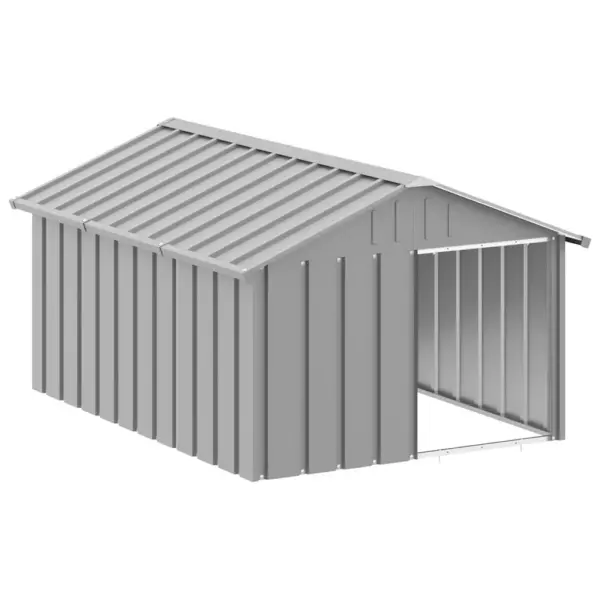 Tsingitud terasest koerakuut, antratsiithall, 116,5 x 153 x 81,5 cm – 2