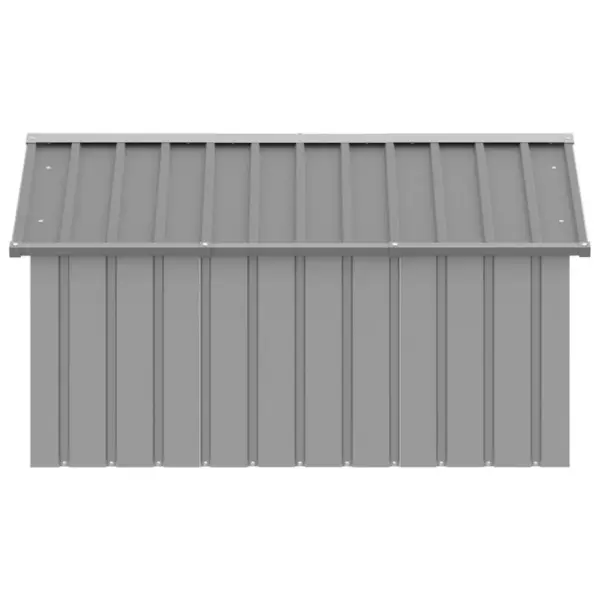 Tsingitud terasest koerakuut, antratsiithall, 116,5 x 153 x 81,5 cm – 6