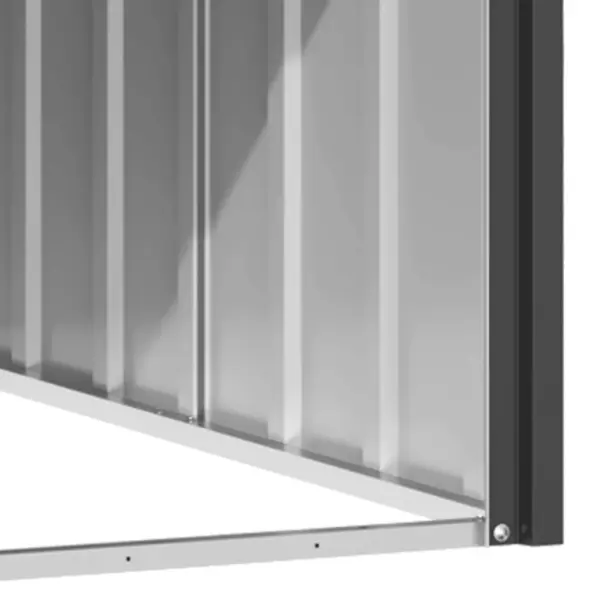 Tsingitud terasest koerakuut, antratsiithall, 116,5 x 153 x 81,5 cm – 8