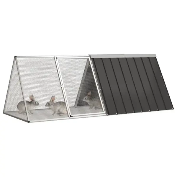 Küülikupuur, antratsiithall tsingitud teras, 201,5 x 80,5 x 71 cm – 2