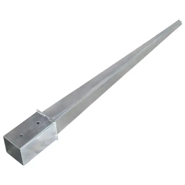 Tsingitud terasest maavaiad, 6 tk, hõbedane, 8 x 8 x 91 cm – 4