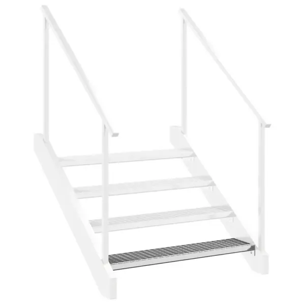 Libisemiskindel tsingitud terasest resttrepi aste, hõbedane, 100 x 24 x 7 cm – 8