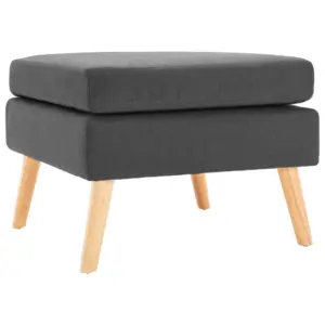 Tumehall jalapink polsterdatud kangaga, puidust jalgadega, 54 x 54 x 43,5 cm
