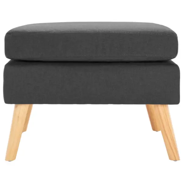 Tumehall jalapink polsterdatud kangaga, puidust jalgadega, 54 x 54 x 43,5 cm – 2