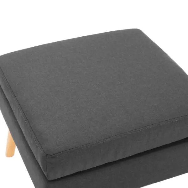 Tumehall jalapink polsterdatud kangaga, puidust jalgadega, 54 x 54 x 43,5 cm – 3