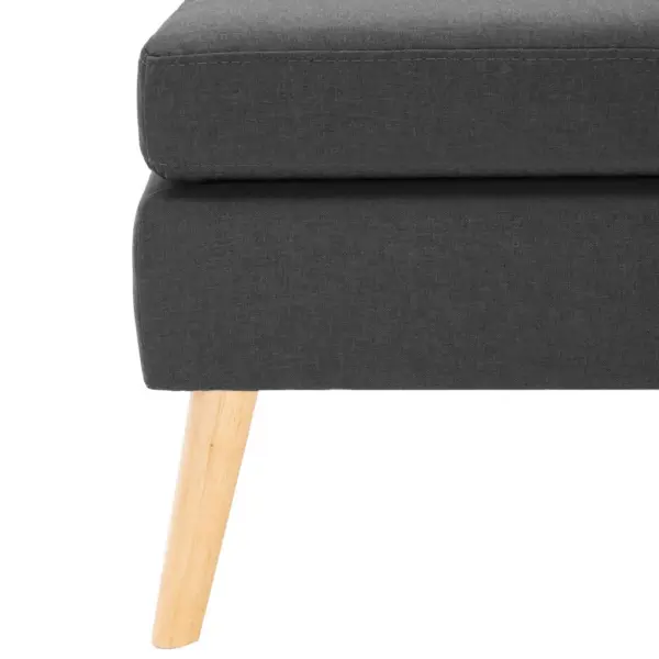 Tumehall jalapink polsterdatud kangaga, puidust jalgadega, 54 x 54 x 43,5 cm – 4