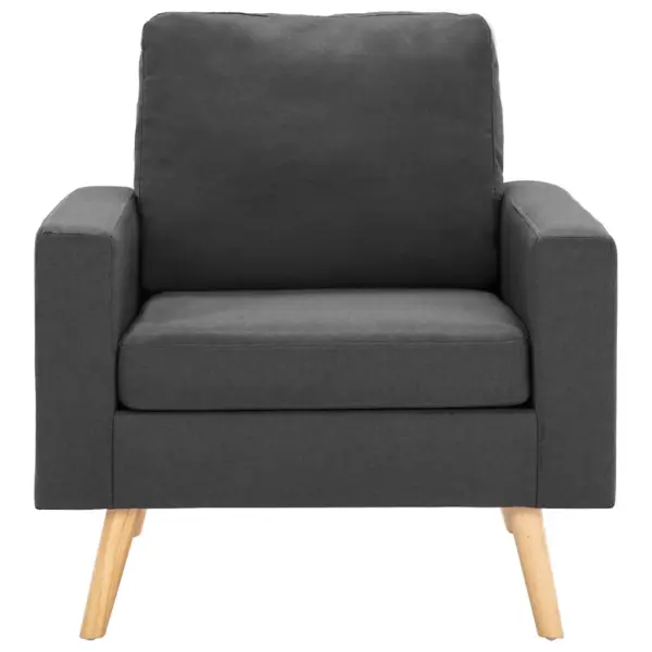 Tumehall kangast tugitool puitjalgadega, 77 x 71 x 80 cm – 3