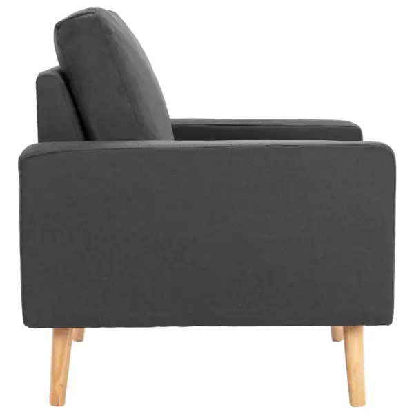 Tumehall kangast tugitool puitjalgadega, 77 x 71 x 80 cm – 4