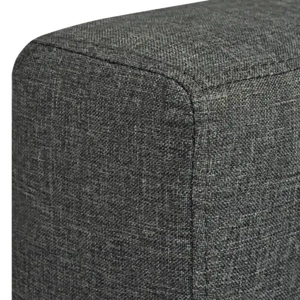 Tumehall kangast tugitool puitraami ja kroomitud jalgadega, 82 x 73 x 78 cm – 6