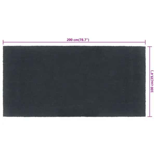 Tumehall flokeeritud kookoskiududest uksematt PVC alusega, 100 x 200 cm – 7