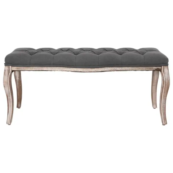 Tumehall polsterdatud pink täispuidust raamiga, 110 x 38 x 48 cm – 2