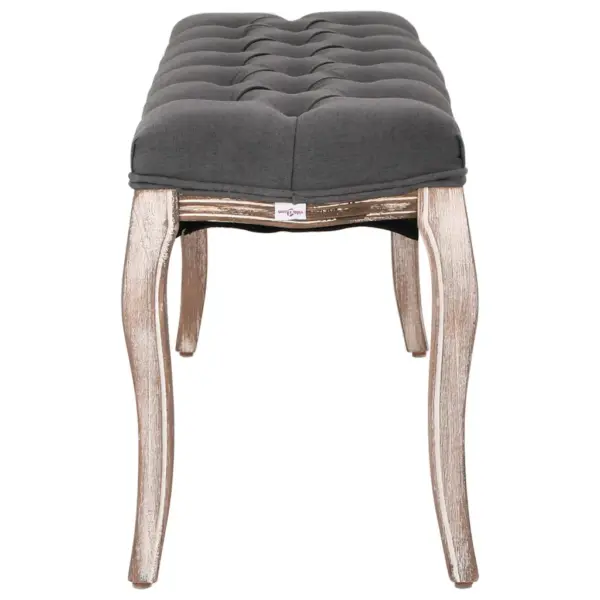 Tumehall polsterdatud pink täispuidust raamiga, 110 x 38 x 48 cm – 3