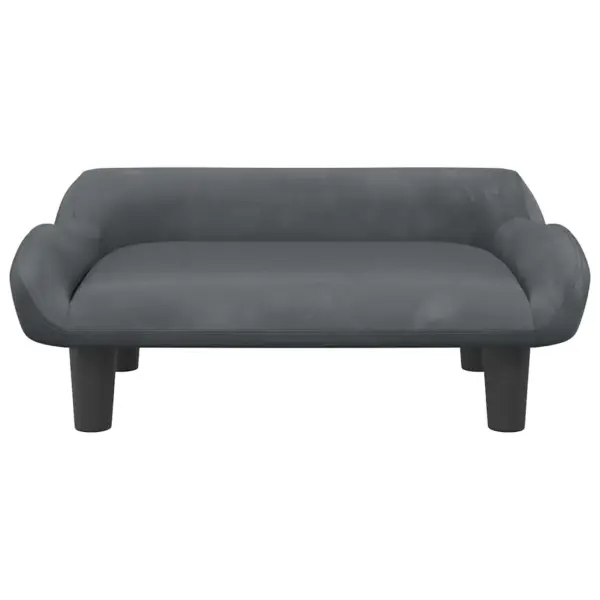 Tumehall sametist koeradiivan väikestele koertele, 70 x 40 x 24 cm – 3