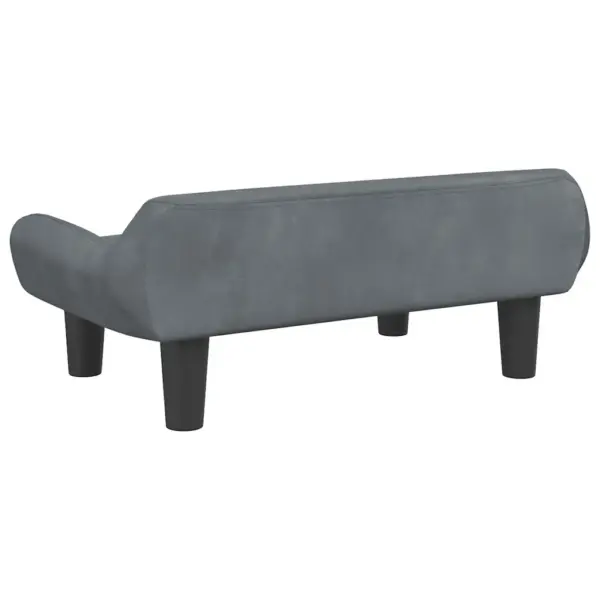 Tumehall sametist koeradiivan väikestele koertele, 70 x 40 x 24 cm – 5