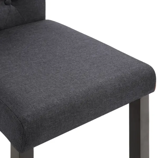 Söögitoolid 6 tk, tumehall kangas, kummipuust raam – 6