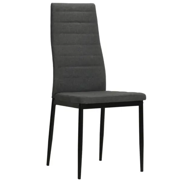 Tumehallid kangast söögitoolid metallraamiga, 6 tk, 43 x 44 x 96 cm – 2