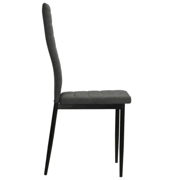 Tumehallid kangast söögitoolid metallraamiga, 6 tk, 43 x 44 x 96 cm – 4
