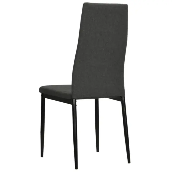 Tumehallid kangast söögitoolid metallraamiga, 6 tk, 43 x 44 x 96 cm – 5