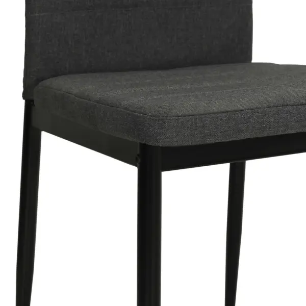 Tumehallid kangast söögitoolid metallraamiga, 6 tk, 43 x 44 x 96 cm – 6