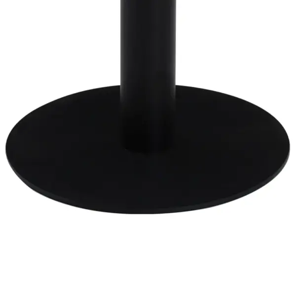 Tumepruun ümmargune bistroolaud MDF-plaadiga, must terasjalg, 40 x 75 cm – 4