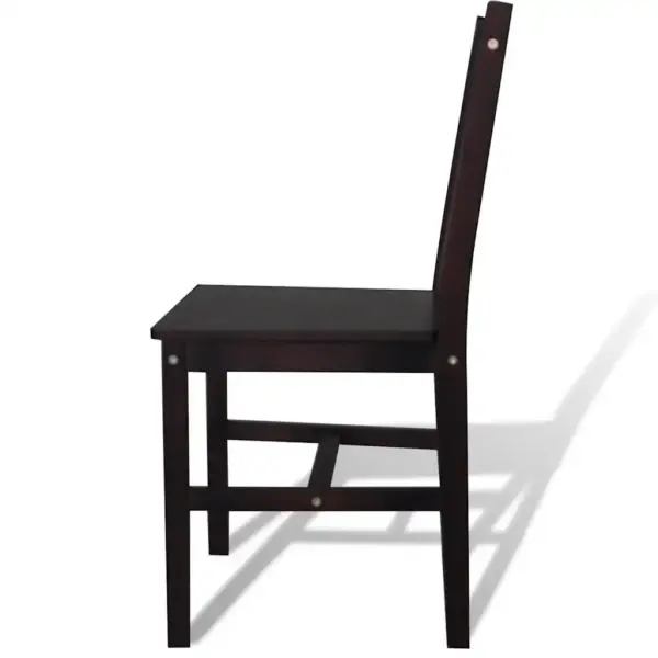 Puidust söögitoolid 2 tk, tumepruun männipuit, 41,5 x 45,5 x 86 cm – 2