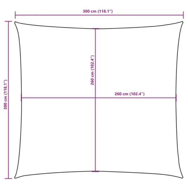 Veekindel kandiline päikesepuri PU-kangast, tumeroheline, 3 x 3 m – 10