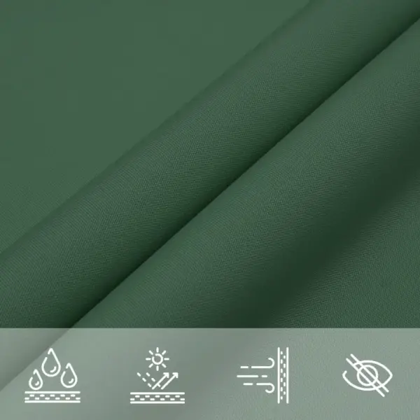 Veekindel ristkülikukujuline päikesepuri, tumeroheline, 3 x 5 m, PU-kattega oxford-kangas – 6