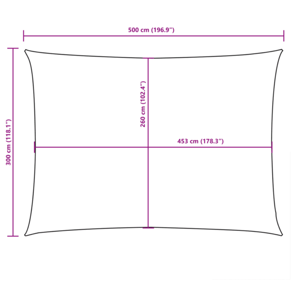 Veekindel ristkülikukujuline päikesepuri, tumeroheline, 3 x 5 m, PU-kattega oxford-kangas – 10