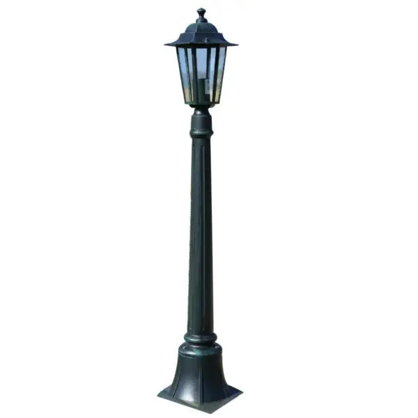 Tumerohelised aiaposti valgustid, 2 tk, alumiinium ja klaas, 105 cm – 4