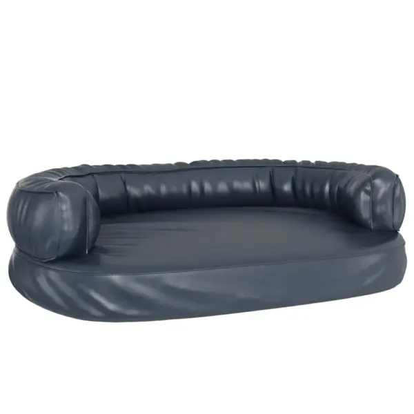 Ergonoomiline koeravoodi tumesinisest kunstnahast, 88 x 65 cm – 2