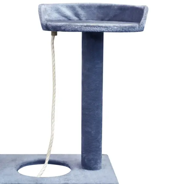 Mitmekorruseline kassimaja sisalköiega kraapimispostidega, tumesinine, 97 x 40 x 150 cm – 4