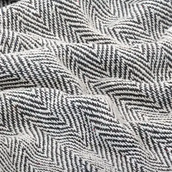 Puuvillane pleed kalasaba mustriga tuttidega, tumesinine, 125 x 150 cm – 5