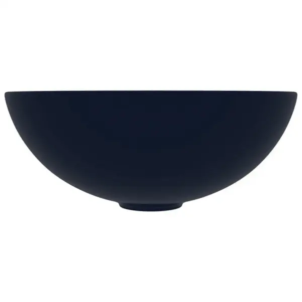 Ümmargune keraamiline kapi peale vannitoavalamu, tumesinine, Ø 28 cm – 3