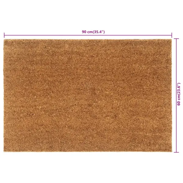Uksematt kookoskiududest, naturaalne, PVC-alusega, 60 x 90 cm – 5