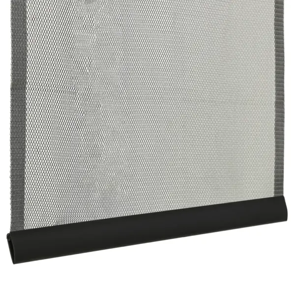 Uksevõrk 5-osaline isesulguv võrkkardin, must polüester, 120 x 240 cm – 5