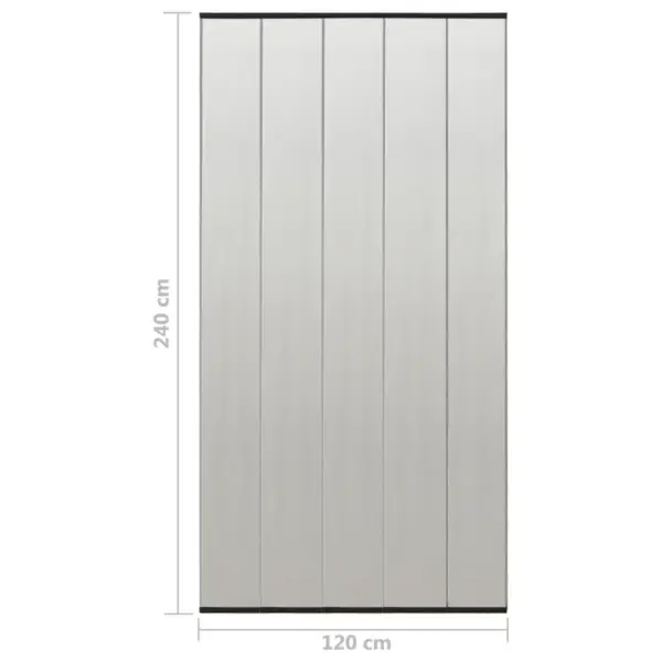 Uksevõrk 5-osaline isesulguv võrkkardin, must polüester, 120 x 240 cm – 8