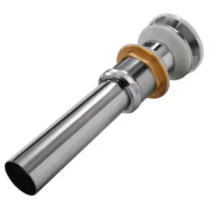 Ülestõstetav valamu äravoolu stopper, 32 mm, roostevaba teras, hõbedane, 6,6 x 20 cm