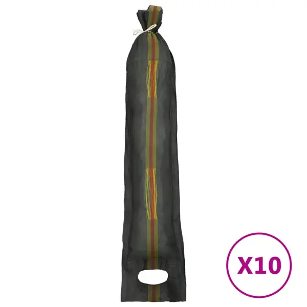 Üleujutustõkke liivakotid 10 tk, tumeroheline, 103 x 25 cm, UV-kaitsega HDPE – 2