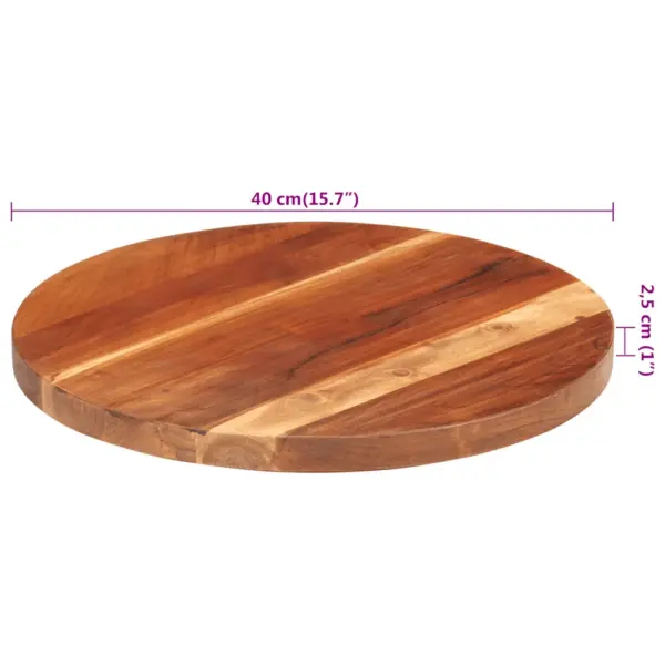 Ümmargune akaatsiapuidust lauaplaat, meekarva viimistlus, 40 cm - 5